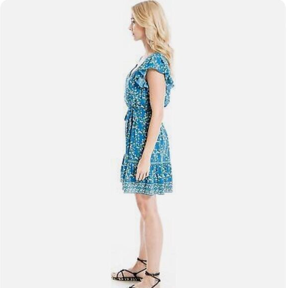 MAX Studio Floral Ruffled Sleeve Above Knee Mini Dress - Picture 2 of 3